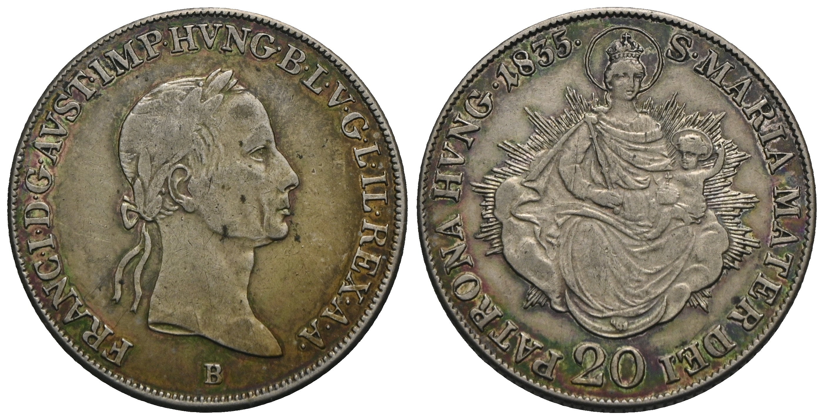 Kaiserreich Österreich - Franz I. (1792)-1806-1835 - 20 Kreuzer 1835 B