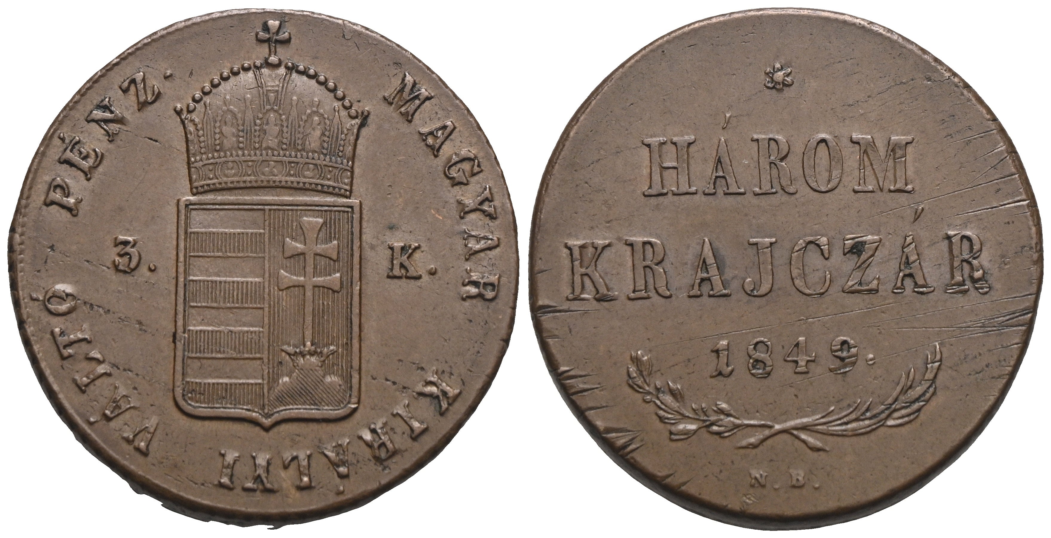Kaiserreich Österreich - Revolution 1848/1849 - Harom Krajczar 1849 NB