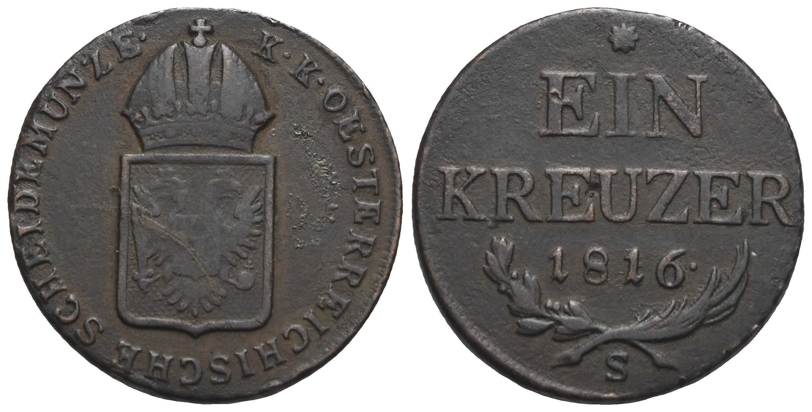 Kaiserreich Österreich - Franz I. (1792)-1806-1835 - Kreuzer 1816 S