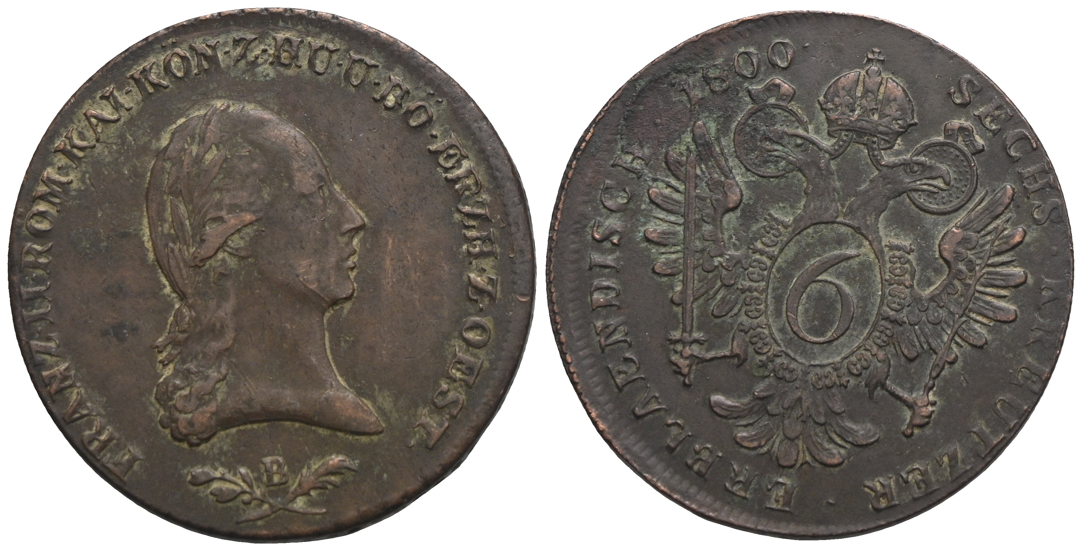 Römisch Deutsches Reich - Franz II. 1792-1806 - 6 Kreuzer 1800 B