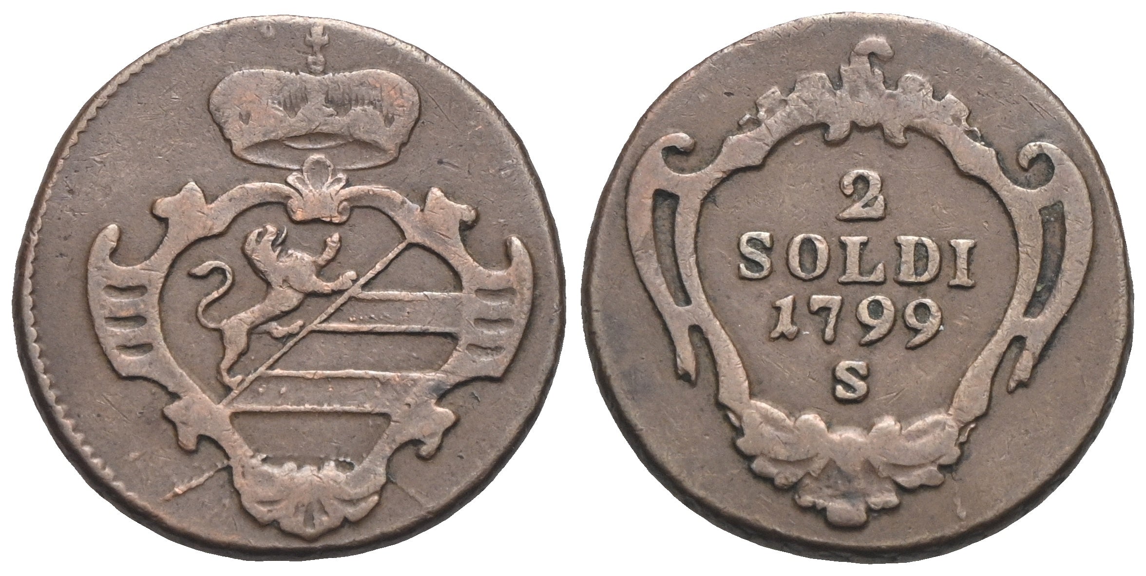 Römisch Deutsches Reich - Franz II. 1792-1806 - 2 Soldi 1799 S