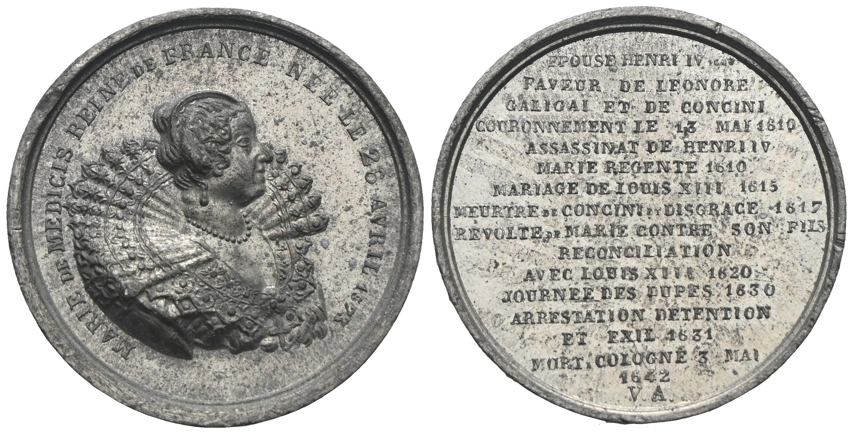Frankreich - Königreich - Ludwig XIII. 1610-1643 - Zinn-Suitenmedaille 1642