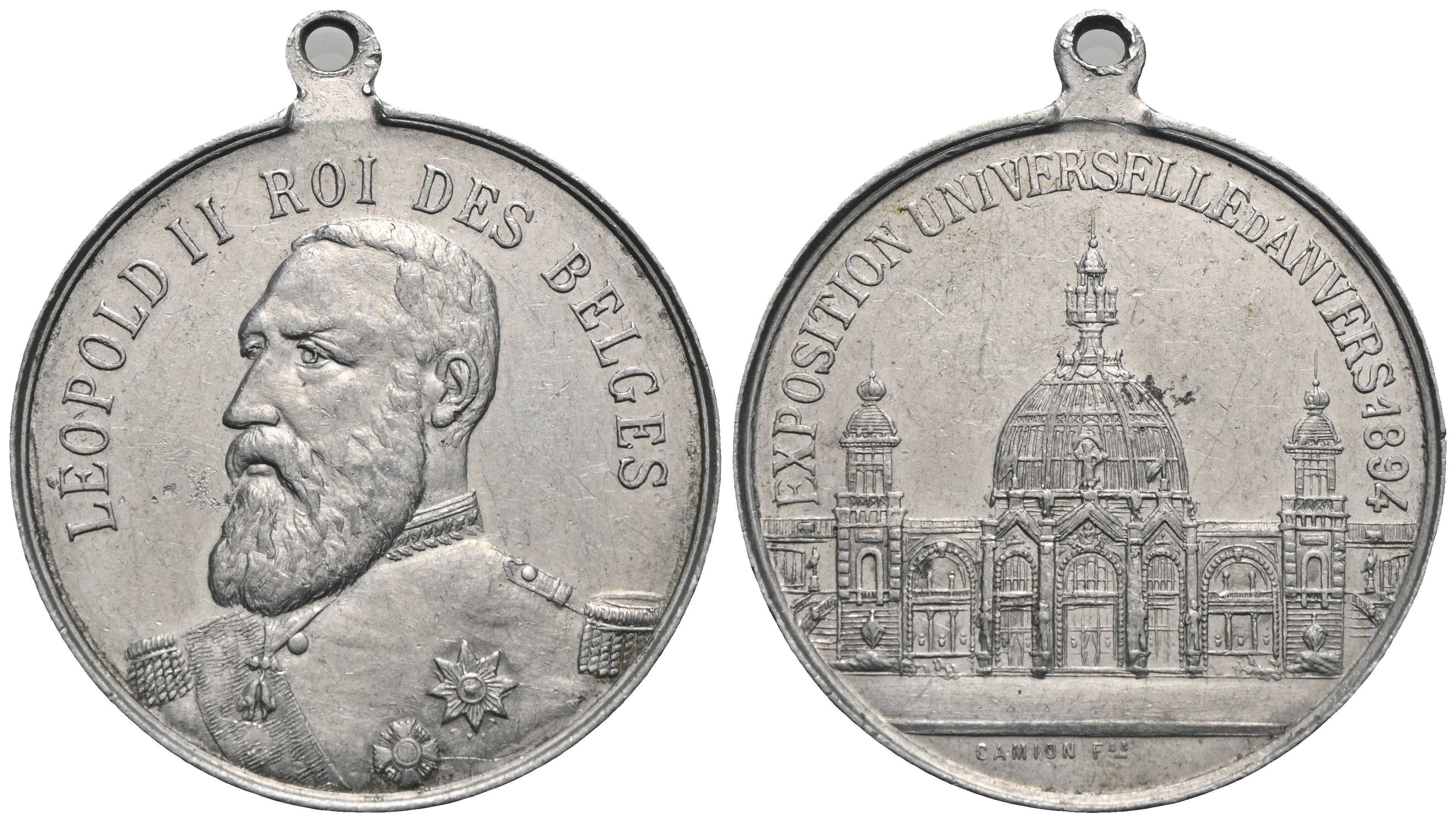 Belgien - Leopold II. 1865-1909 - Zinn-Medaille 1894