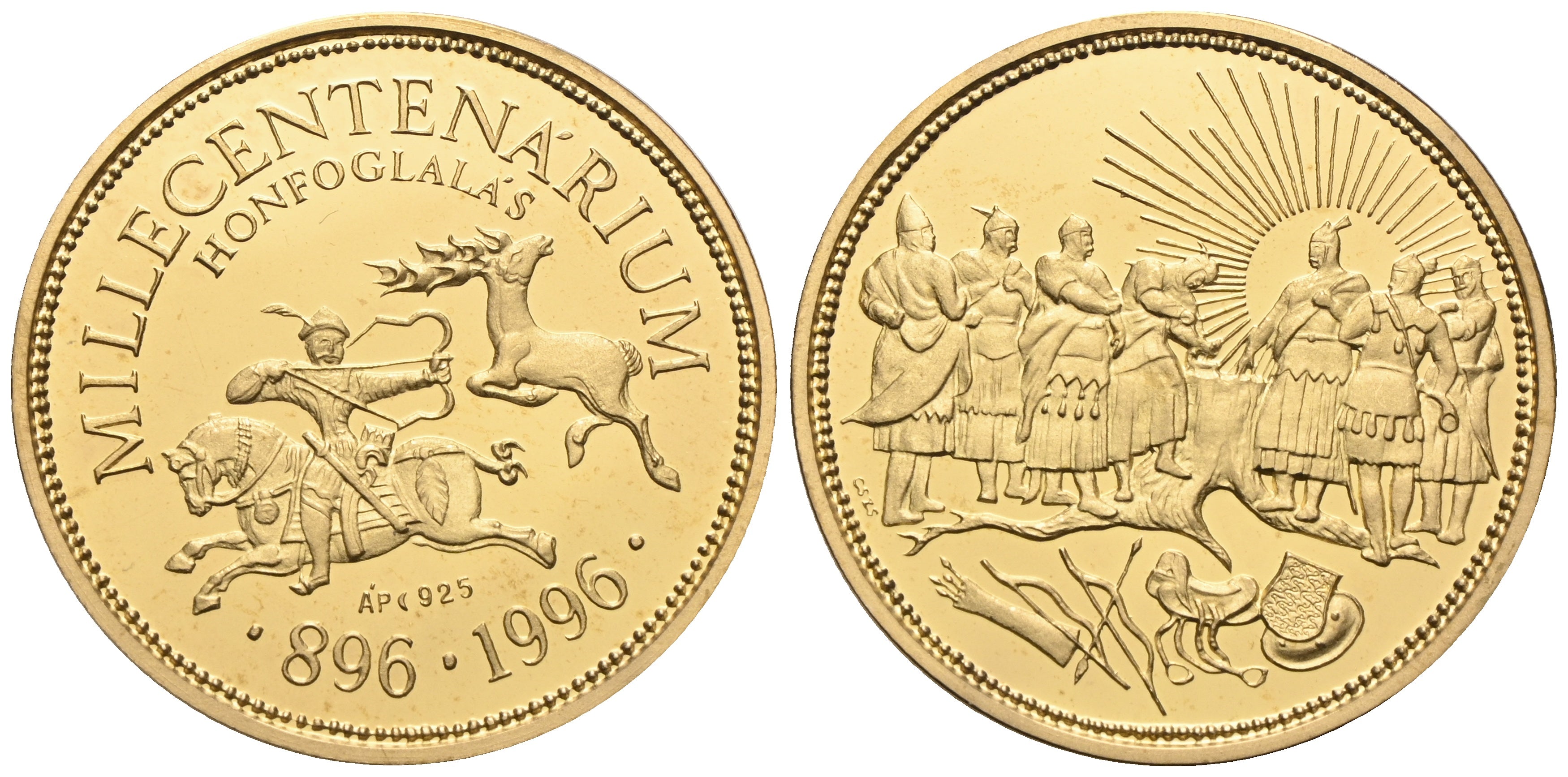 Ungarn - Vergoldete AR-Medaille 1996