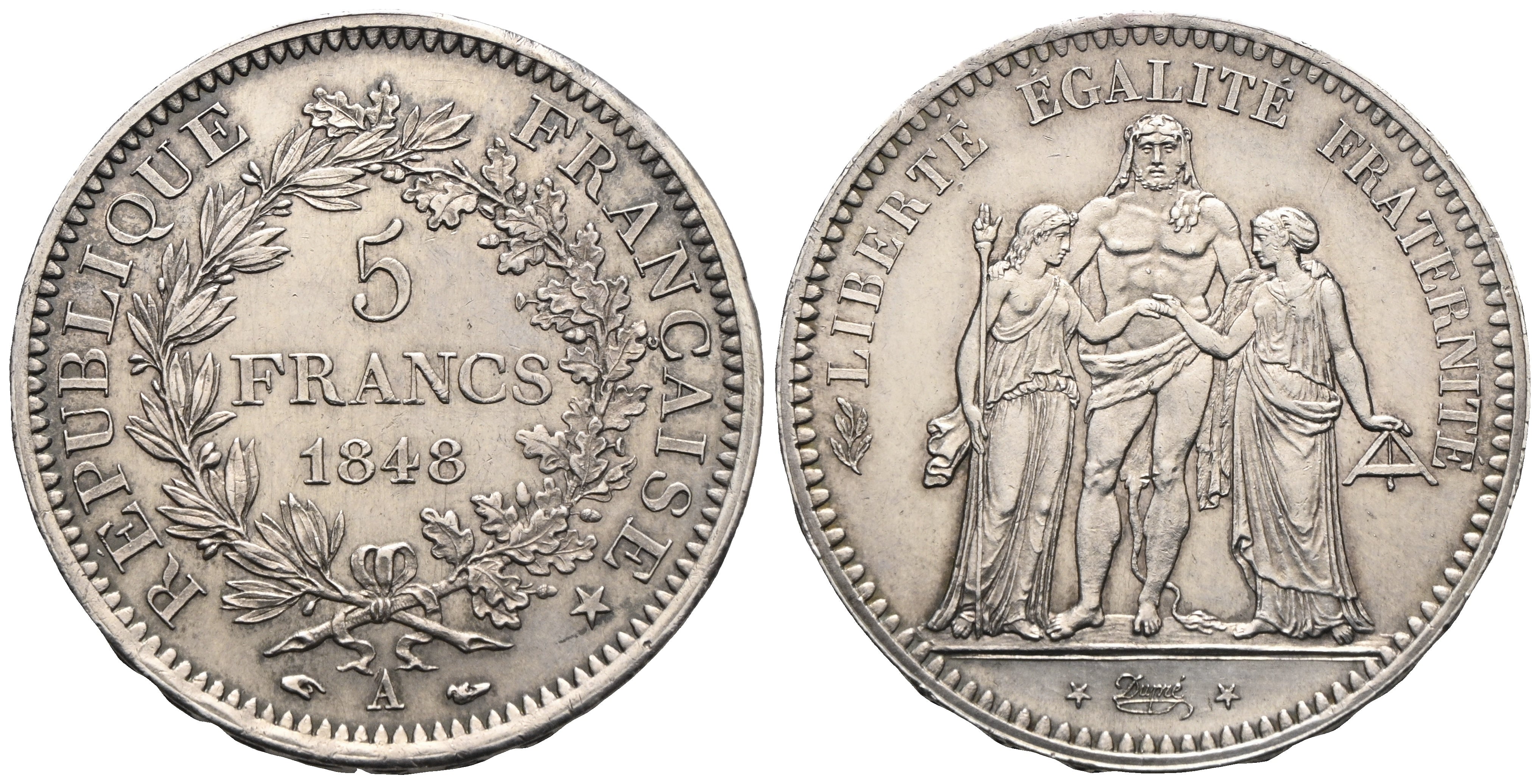 Frankreich - 5 Francs 1848 A