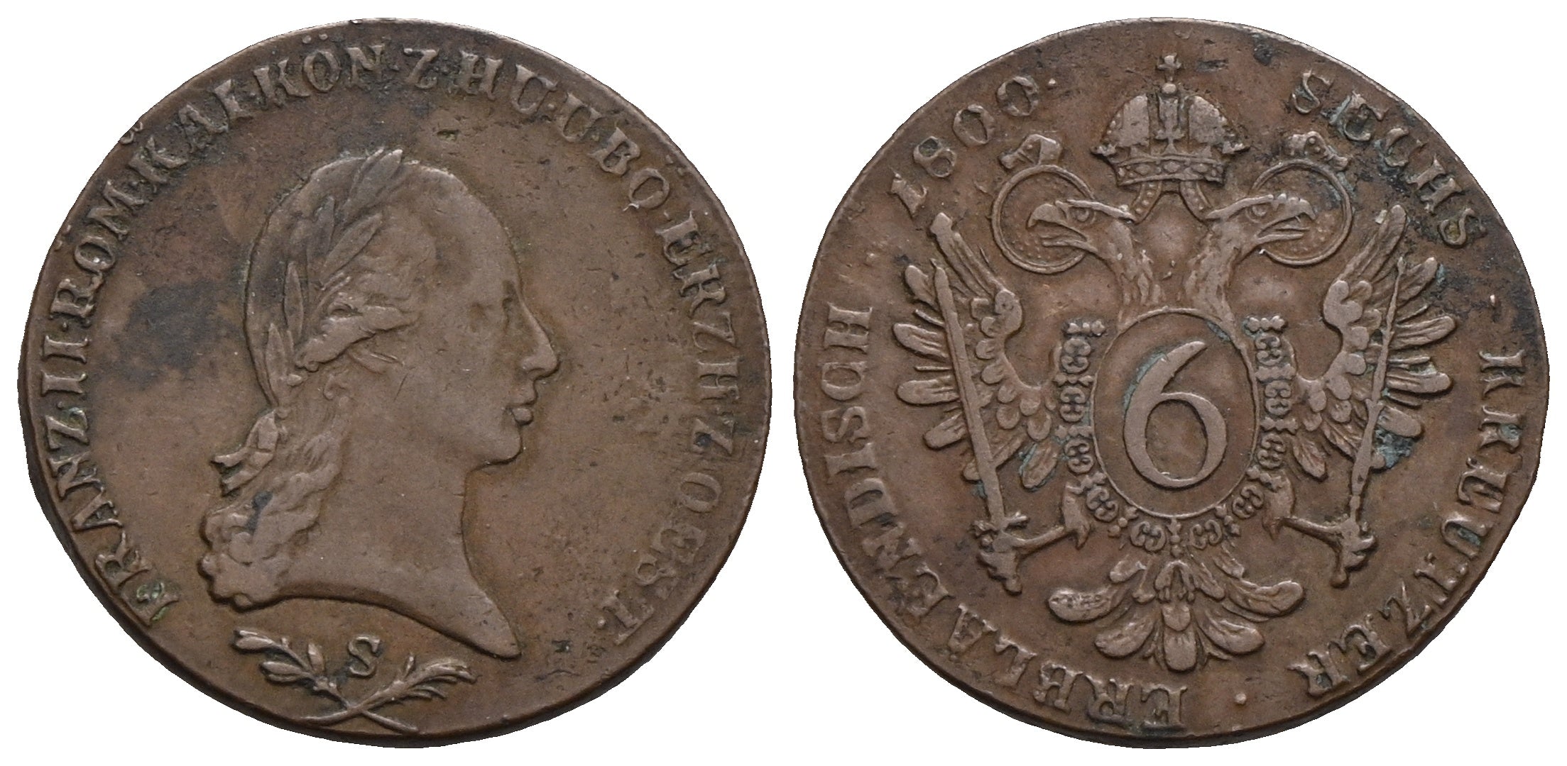Österreich - 6 Kreuzer 1800 S