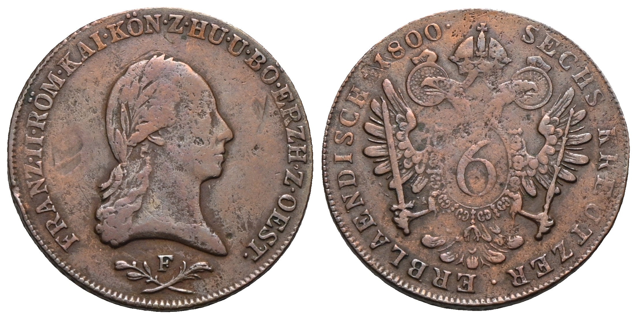 Österreich - 6 Kreuzer 1800 F