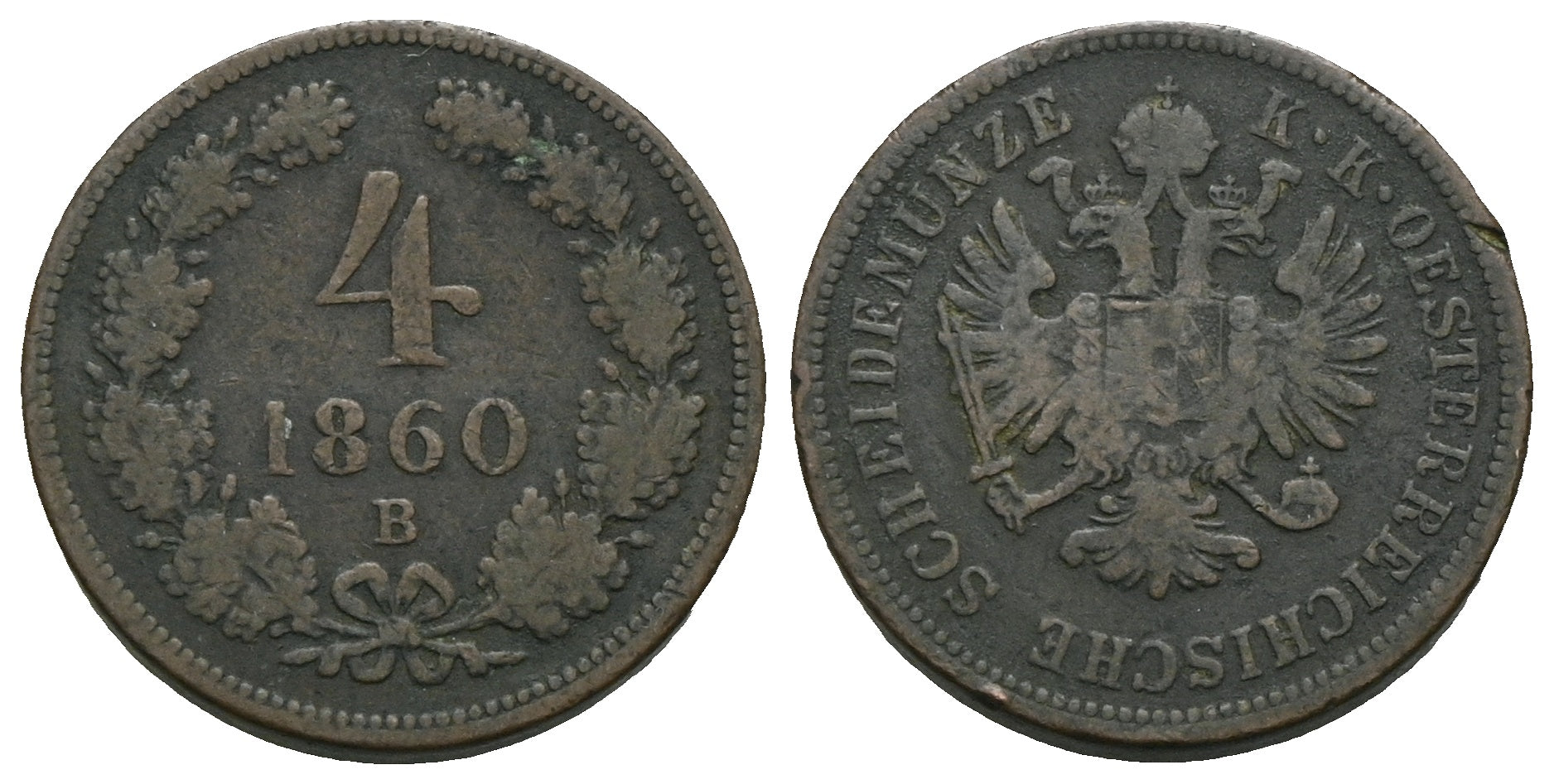 Österreich - 4 Kreuzer 1860 B
