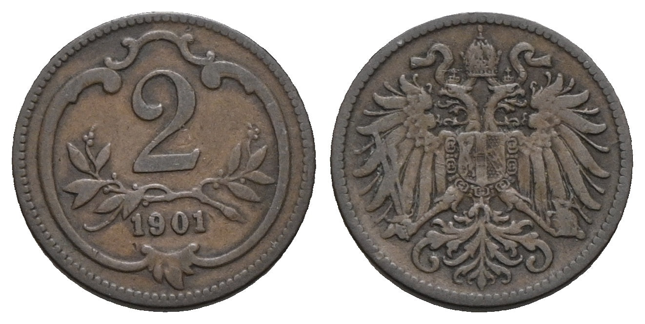 Österreich - 2 Heller 1901, Wien