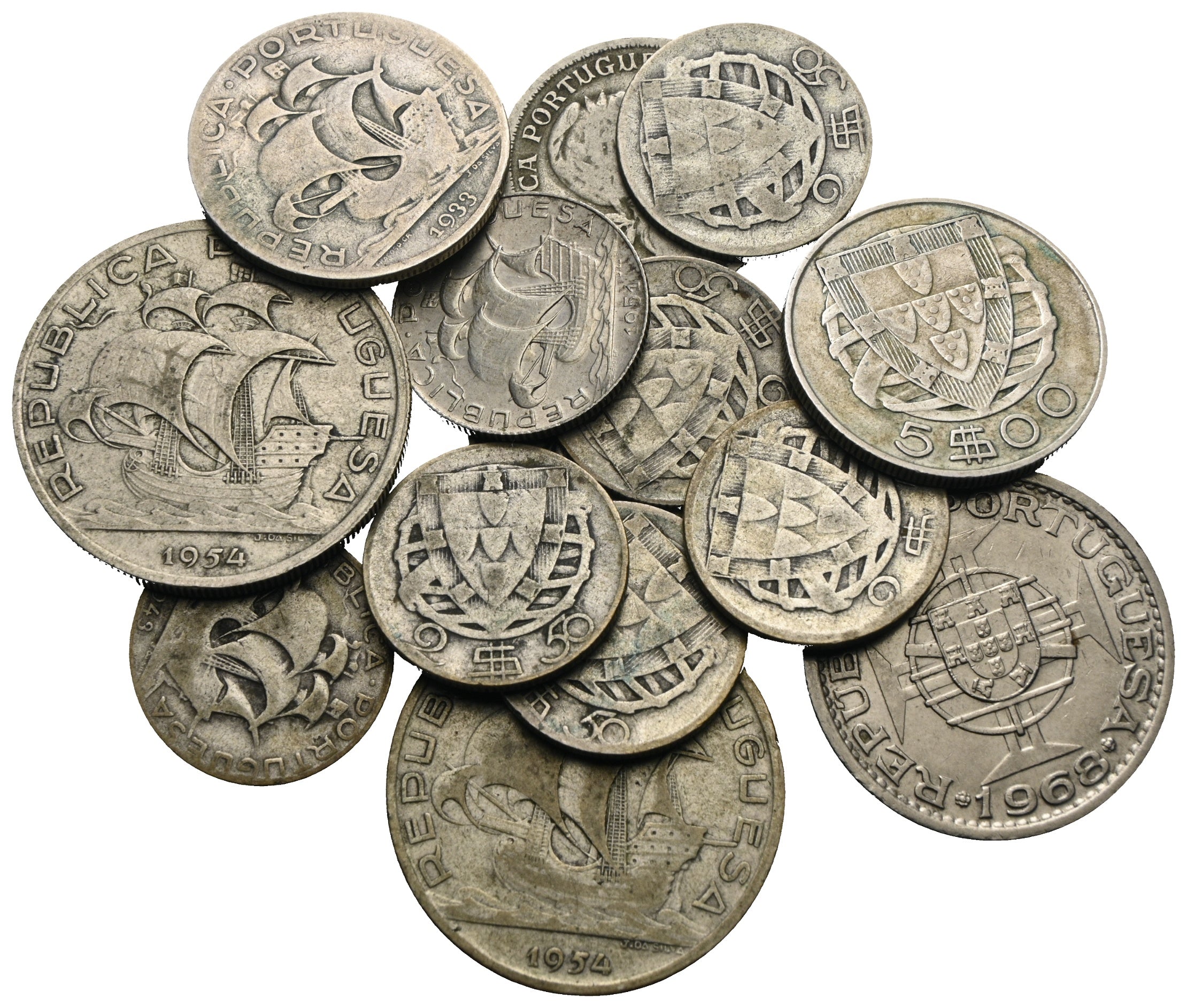 Portugal - Lot mit Escudos, Pataca und Centavos 1931-1968