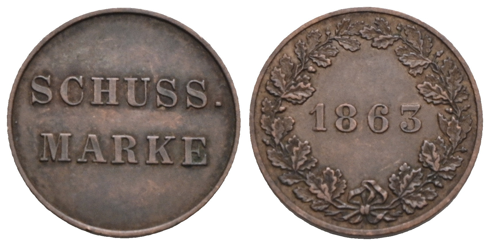 Deutschland - Schussmarke 1863, Frankfurt