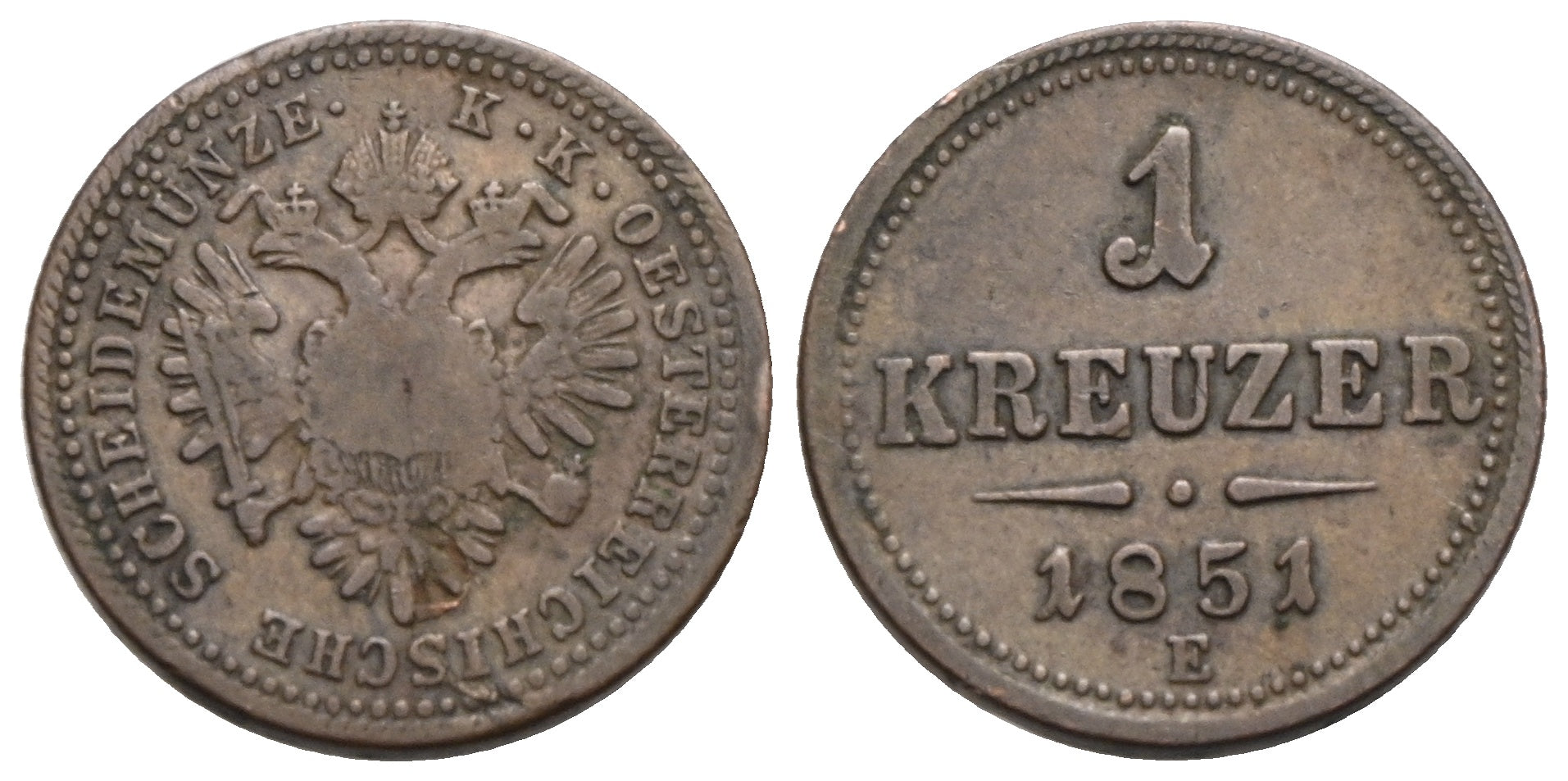 Österreich - 1 Kreuzer 1851 E