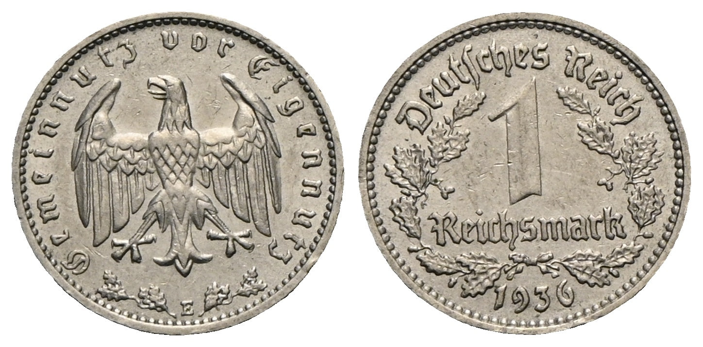 Germany - 1 Reichsmark 1938 E