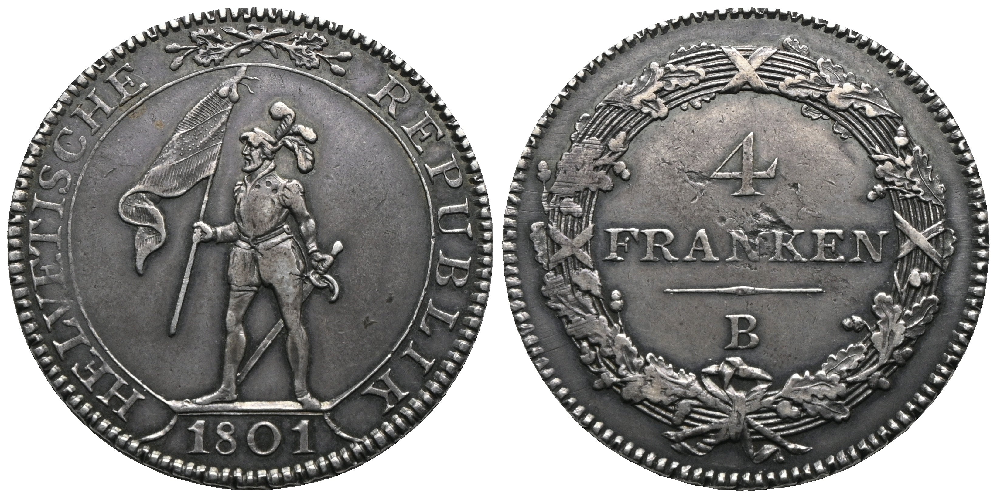 Schweiz - 4 Franken 1801 B