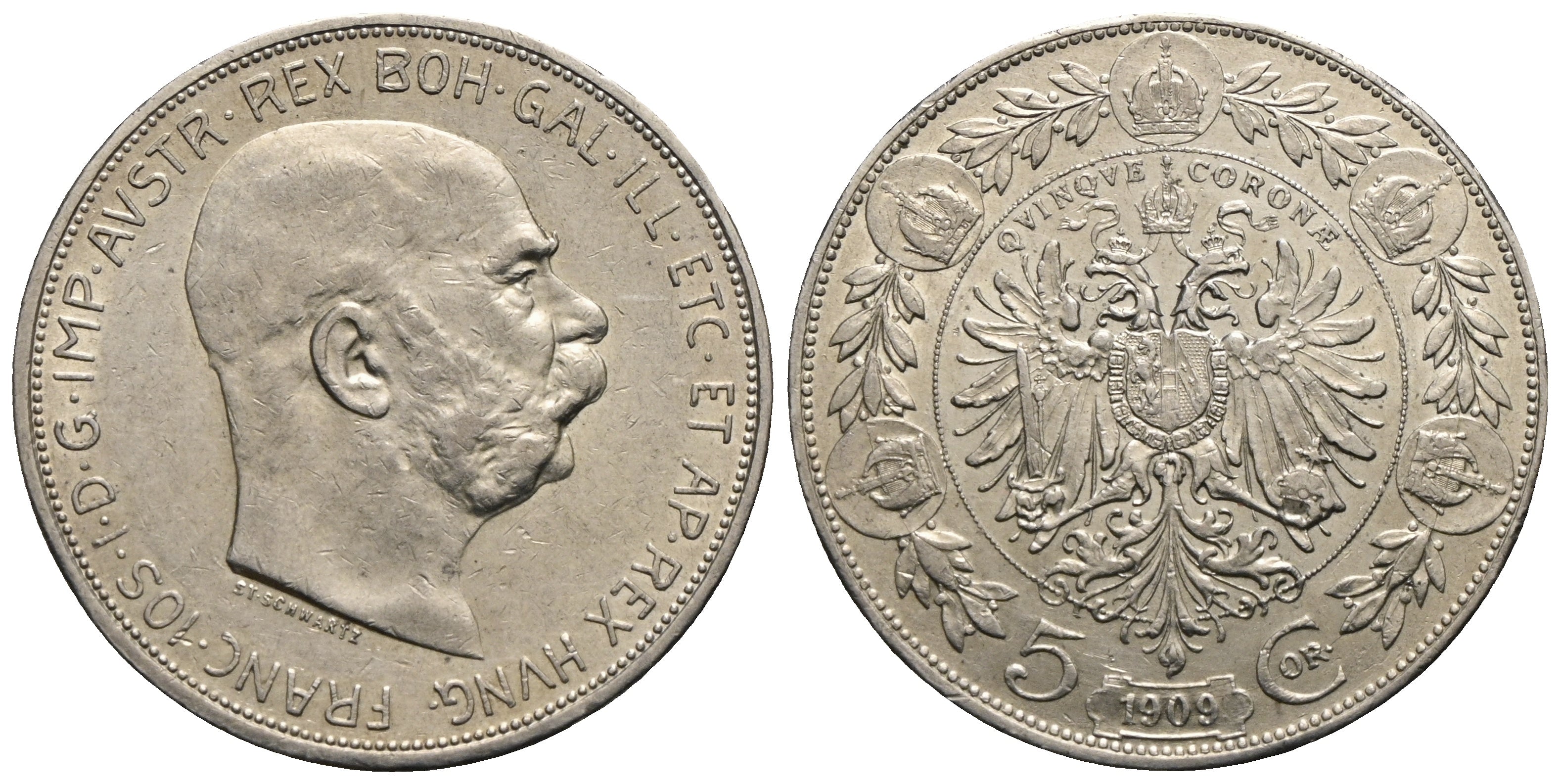 Österreich - 5 Kronen 1909, Wien