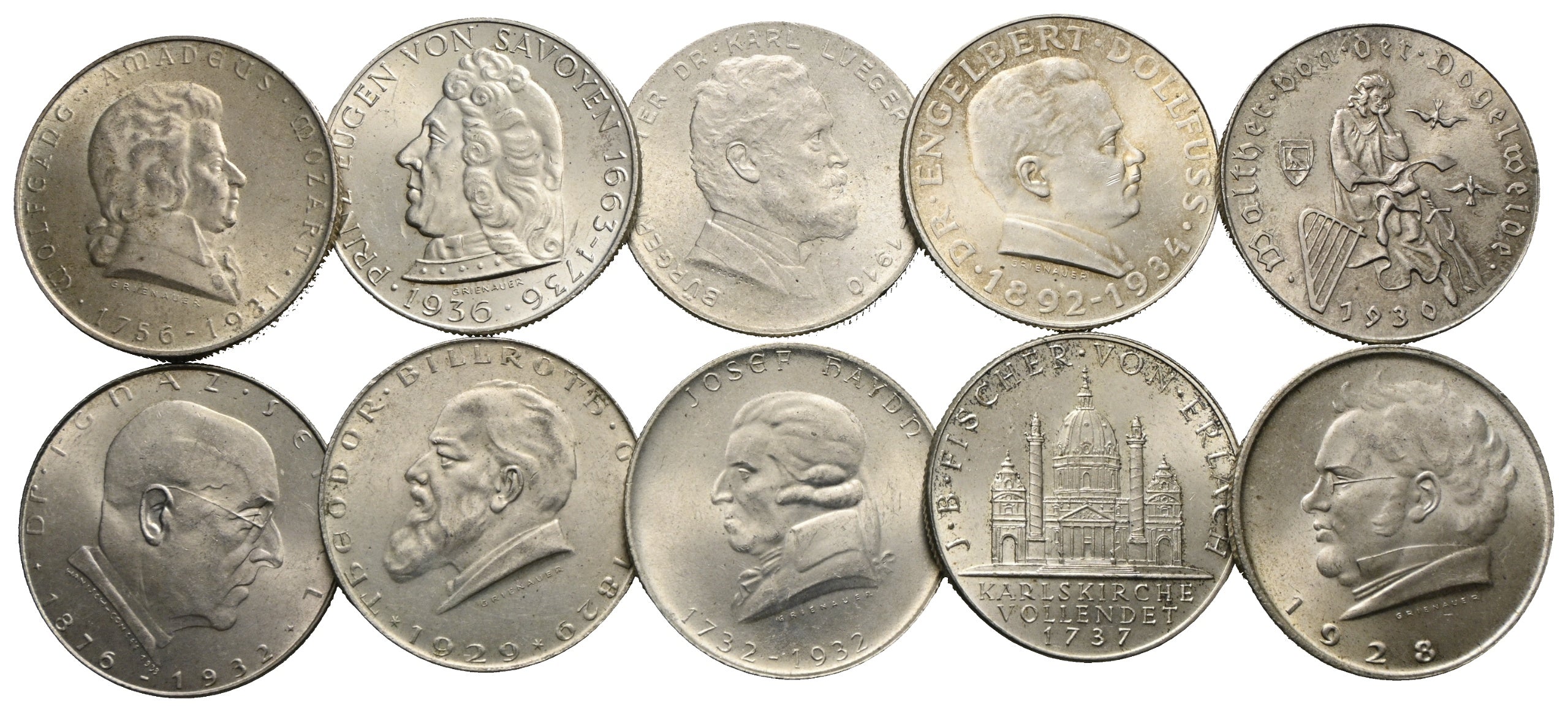 Österreich - 2 Schilling Serie 1928-1937
