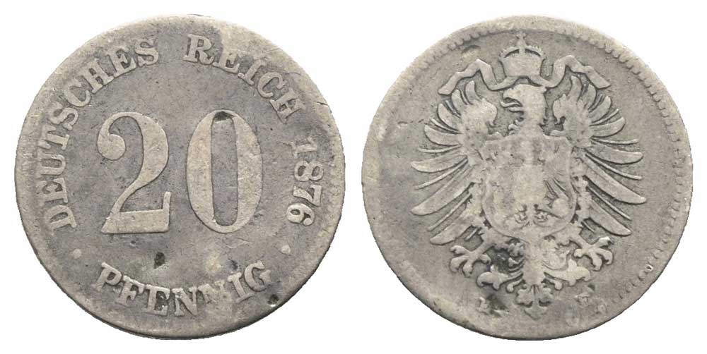 Deutschland - 20 Pfennig 1876 E