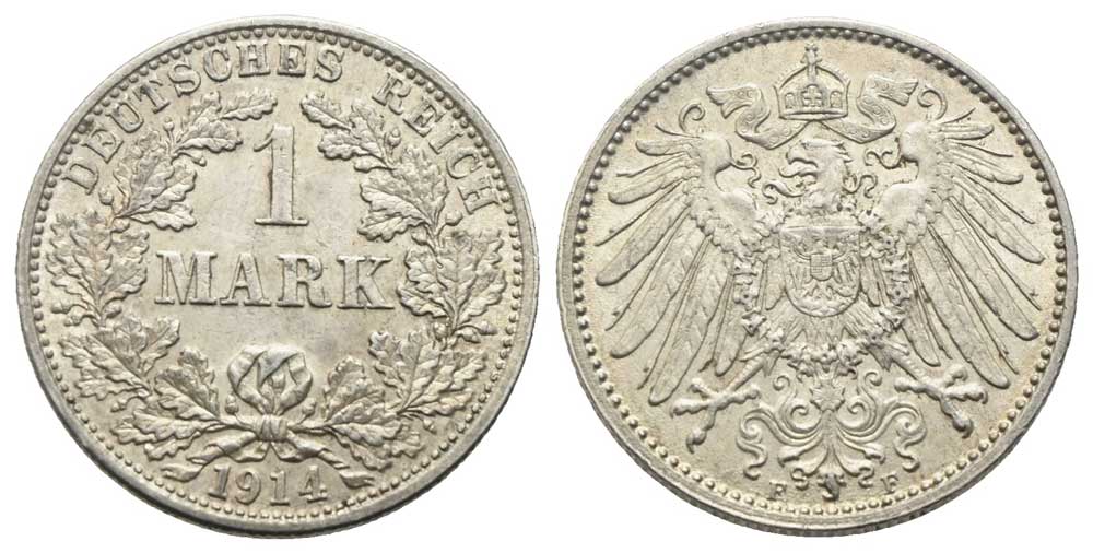 Deutschland - 1 Mark 1914 F