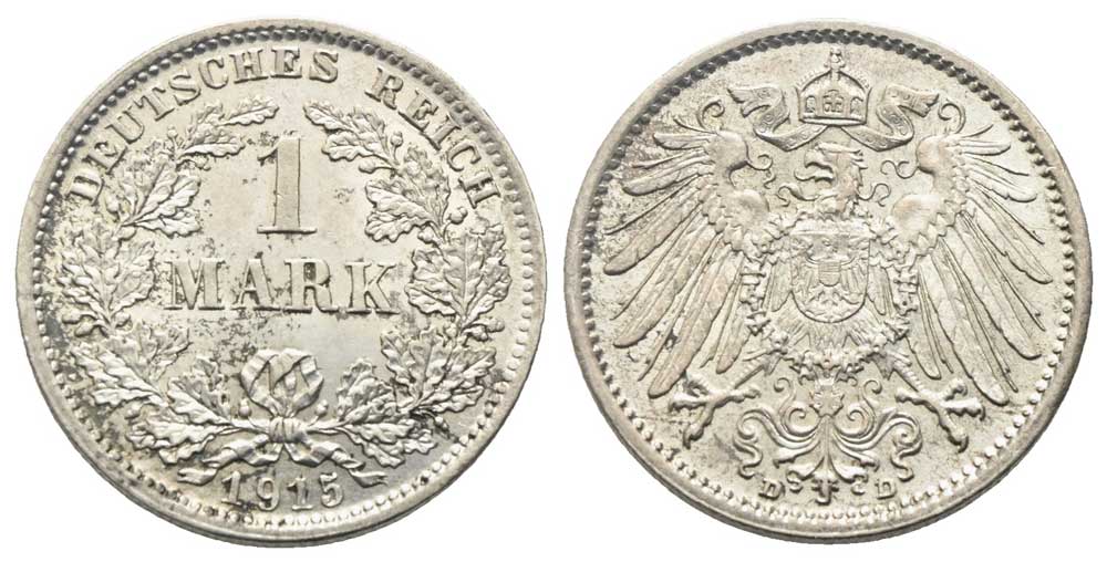 Deutschland - 1 Mark 1915 D