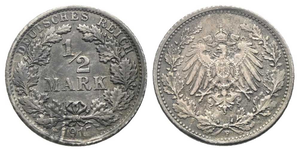 Deutschland - 1/2 Mark 1917 F