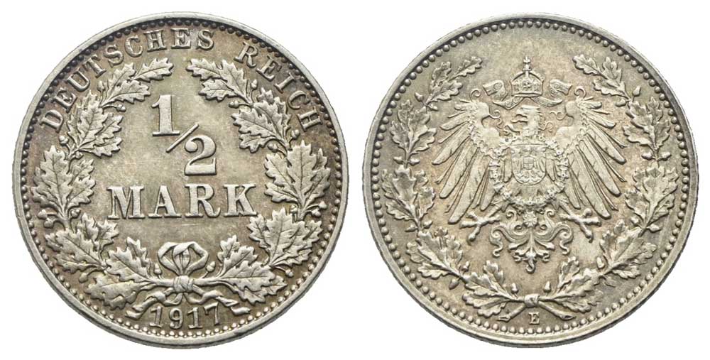 Deutschland - 1/2 Mark 1917 E
