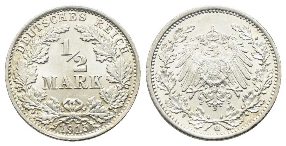 Deutschland - 1/2 Mark 1915 G
