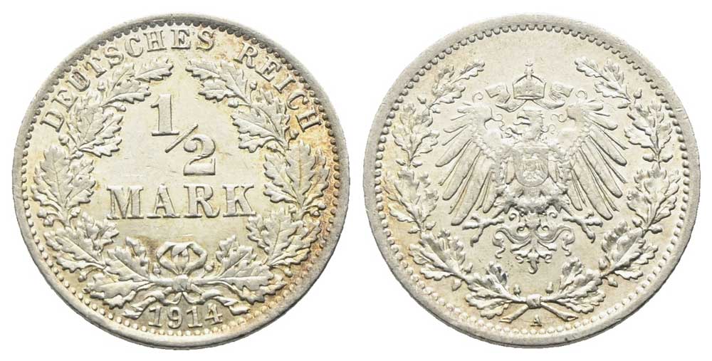 Deutschland - 1/2 Mark 1914 A