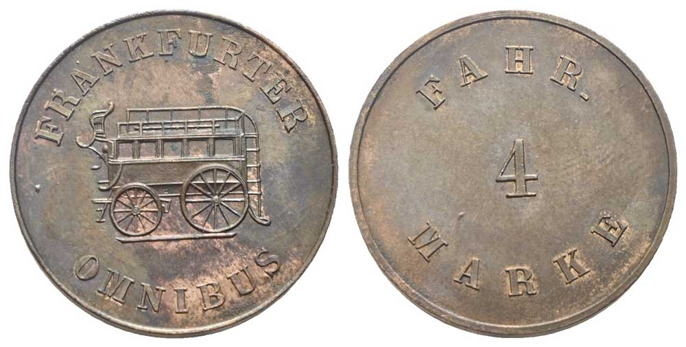 Deutschland - Cu-Fahrmarke o.J. (um 1865)