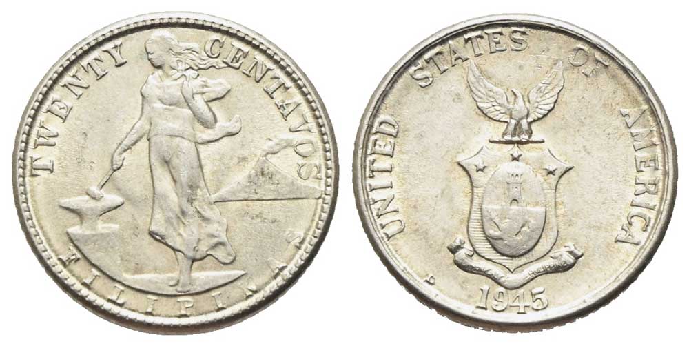 Philippinen - 20 Centavos 1945 D