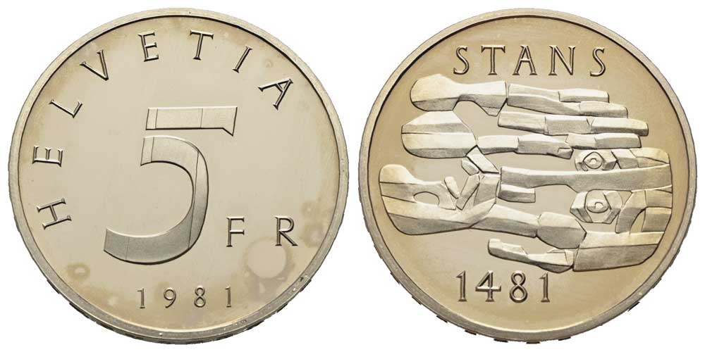 Schweiz - 5 Franken 1981