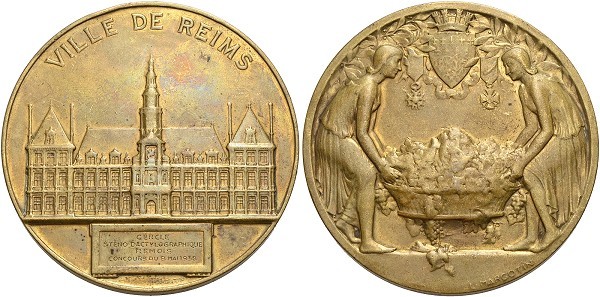 Münze-Frankreich-3-Republik-Reims-Medaille-1938-Stenodactylographique-VIA12480