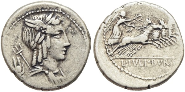 Münze-Römische-Republik-Julius-Bursio-Denar-85-v-Chr-Rom-VIA12393