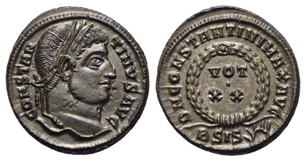 Münze-römische-Kaiserzeit-Constantinus-I-Centenionalis-321-324-Siscia-VIA12899