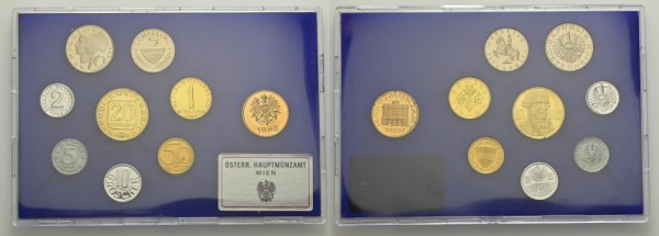 Münze-Österreich-Kleinmünzensatz-Schilling-1982-VIA12741