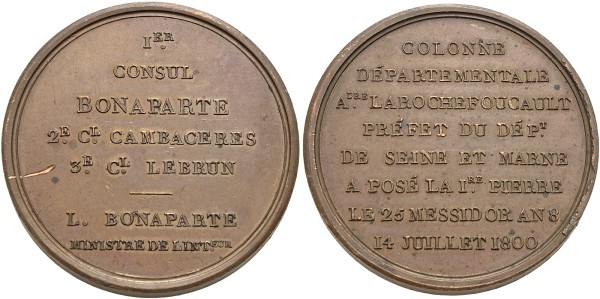 Münze-Frankreich-1-Republik-Konsulat-Napoleon-I-Medaille-1800-VIA12042