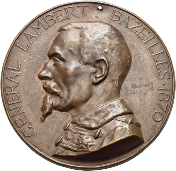 Münze-Frankreich-3-Republik-Medaille-Klischee-Lambert-Bazeilles-1897-VIA11974