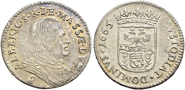 Münze-Italien-Massa-di-Lunigiana-Alberico-II-Cybo-Malaspina-Luigino-1665-VIA12246