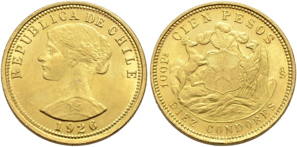 Goldmünze-Chile-100-Pesos-Santiago-VIA11384
