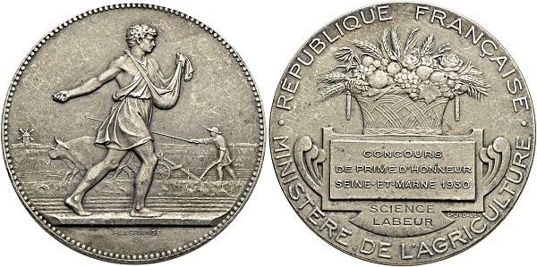 Münze-Frankreich-3-Republik-Seine-et-Marne-Medaille-1930-Concours-Prime-Honneur-VIA12487