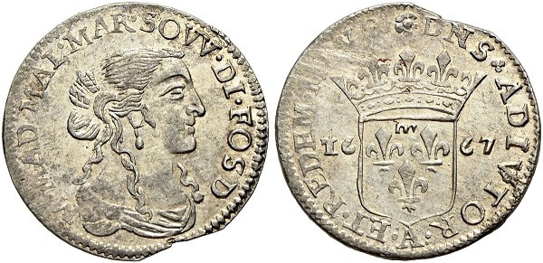 Münze-Italien-Fosdinovo-Maddalena-Centurioni-Malespina-Luigino-1667-VIA12242