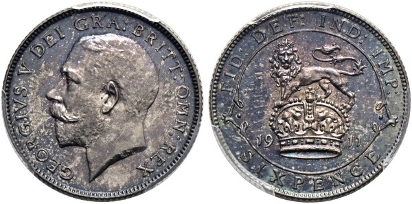 Münze-Großbritannien-Georg-V-6-Pence-1911-London-VIA12629