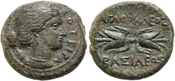 Münze-Sicilia-Syrakus-Agathokles-Bronze-317-289-v-Chr-Artemis-Soteira-VIA12552