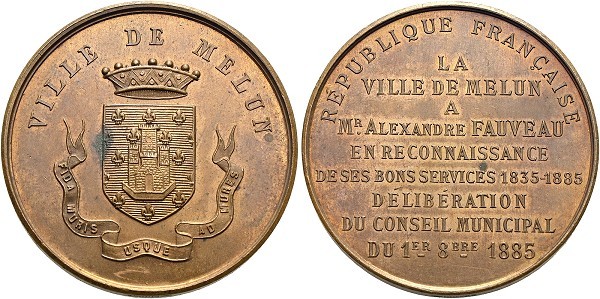 Münze-Frankreich-3-Republik-Melun-Medaille-1885-VIA12438