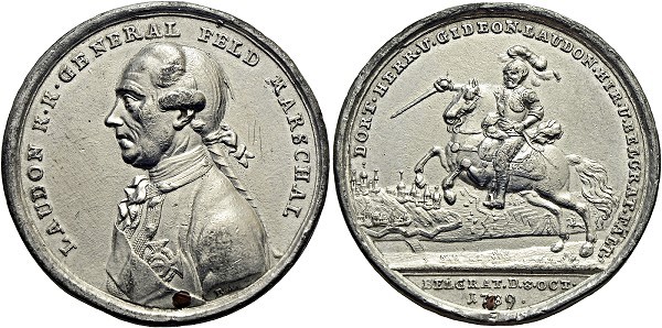 Münze-RDR-Joseph-II-Zinnmedaille-1789-Generalfeldmarschall-Laudon-VIA12450