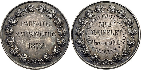 Münze-Frankreich-Provins-3-Republik-Medaille-1872-Prix-Marie-Guilleminot-VIA12470