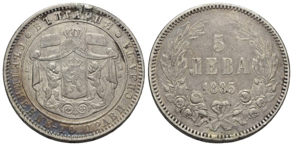 Münze-Bulgarien-Alexander-I-5-Lewa-1885-VIA12771