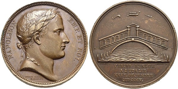 Münze-Italien-Venedig-Napoleon-I-Medaille-1806-Vereinigung-Venedig-Italien-VIA12545