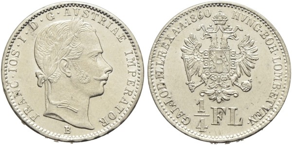 Münze-Österreich-RDR-Franz-Joseph-Viertel-Gulden-VIA11521