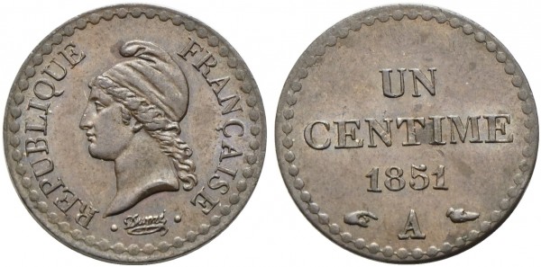 Münze-Frankreich-Ludwig-Napoleon-Centime-VIA11195