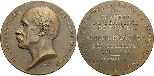 Münze-Frankreich-3-Republik-Troyes-Medaille-1911-Auguste-Mortier-VIA12488